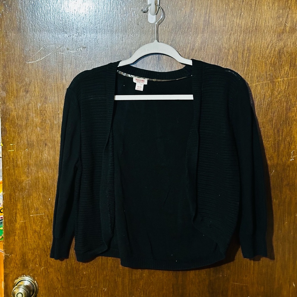 Mossimo Supply Co Black Cropped Cardigan Sweater